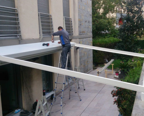 Instalación techo móvil para terraza
